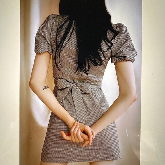 Urban Outfitters Puff-Sleeve Emily Button Up Dress, size L, stretch, mini - Picture 12 of 12